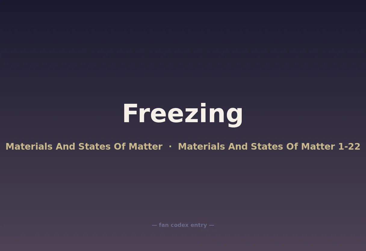 Freezing