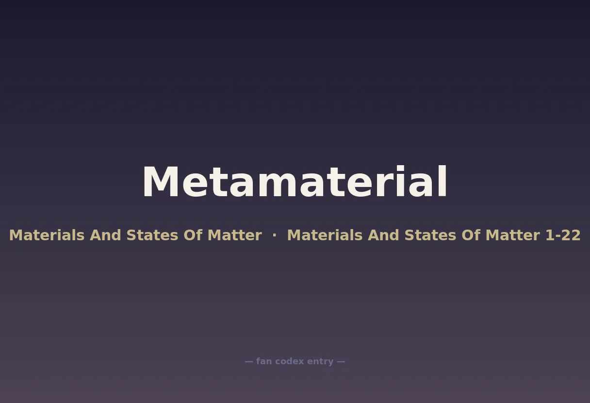 Metamaterial