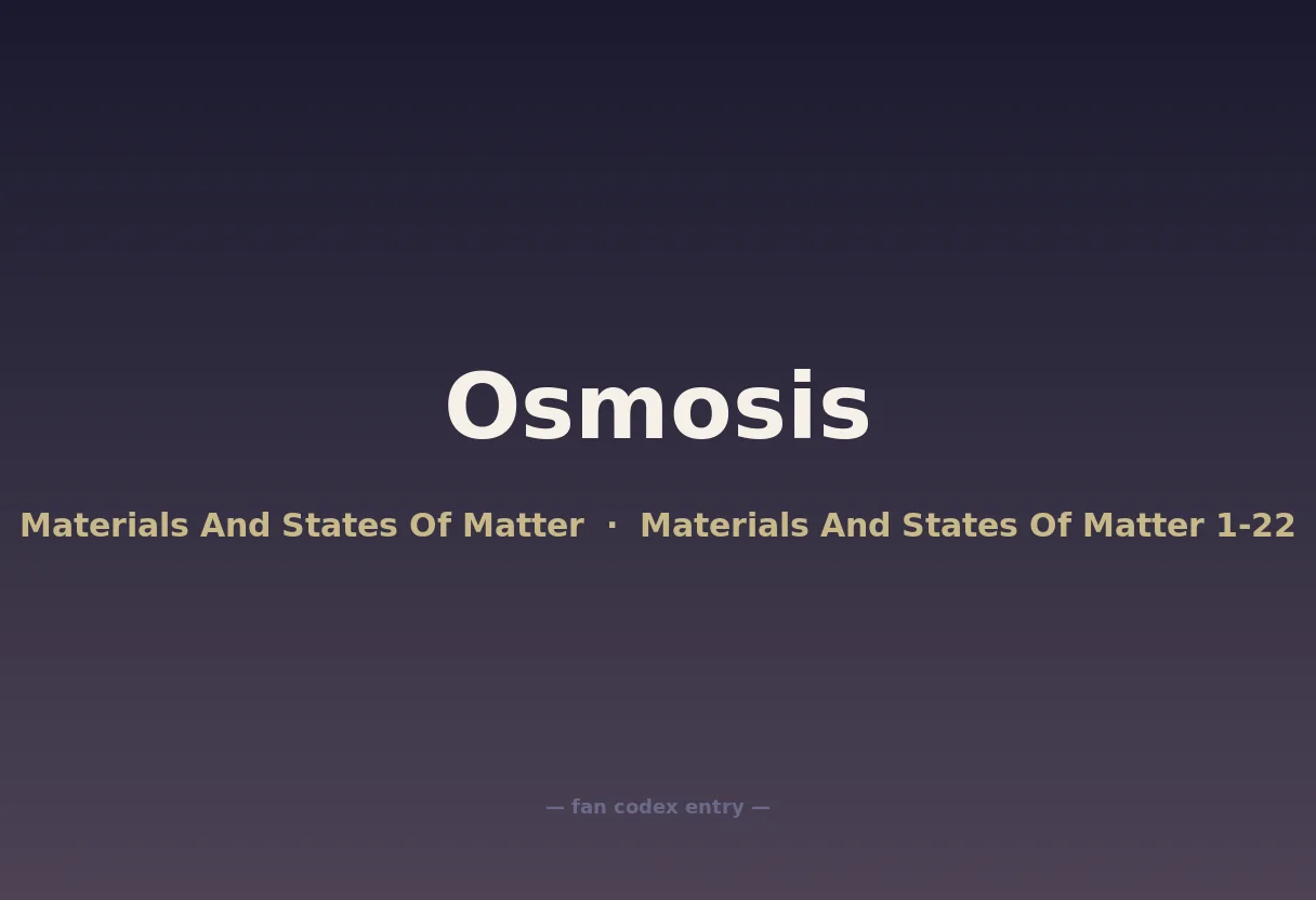 Osmosis
