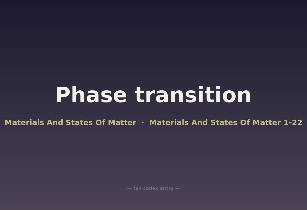 Phase transition