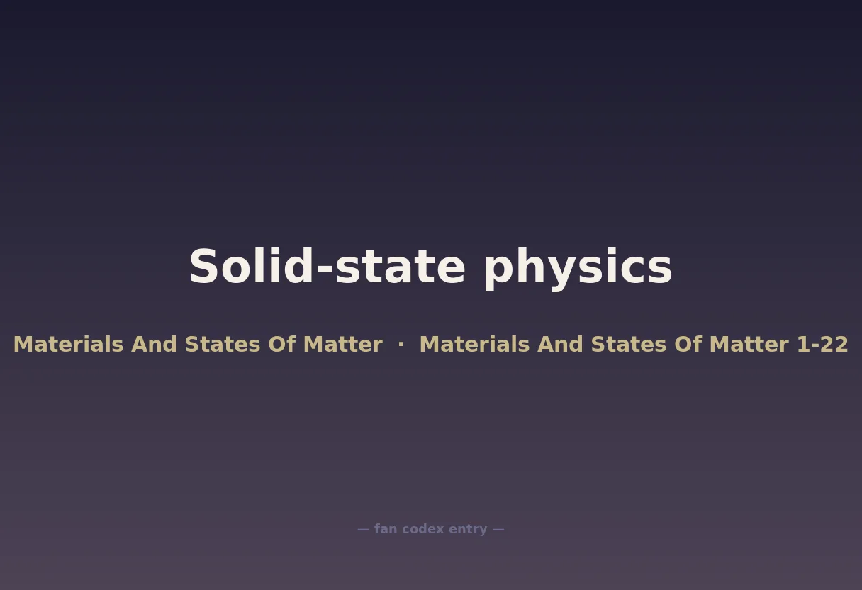 Solid-state physics